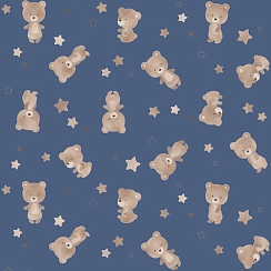LOKKER POINT MEMBRANE DESIGN BEARS & STARS DENIM