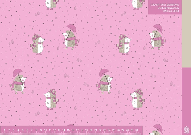 LOKKER POINT MEMBRANE DESIGN HEDGEHOG PINK