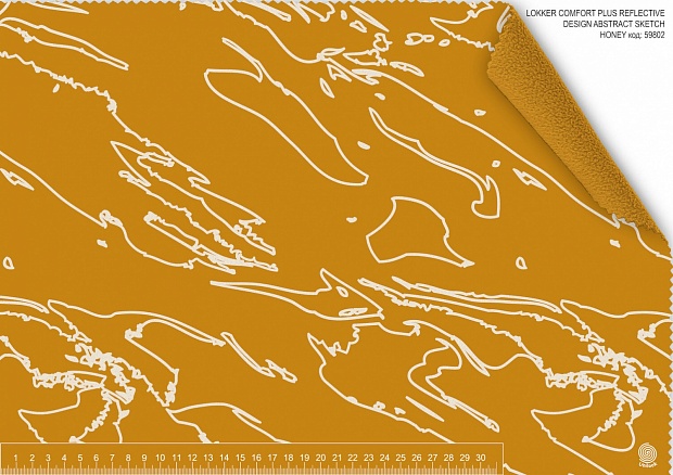 LOKKER COMFORT PLUS REFLECTIVE DESIGN ABSTRACT SKETCH HONEY