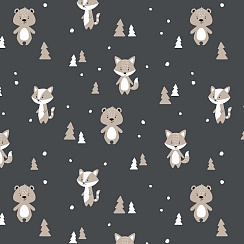 LOKKER POINT Membrane Design #ANIMALS & SNOW GREY