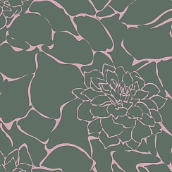 FITSYSTEM SOLO DESIGN DAHLIA FLOWERS SMOKY MINT PINK
