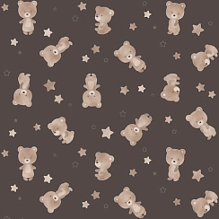 LOKKER POINT MEMBRANE DESIGN BEARS & STARS BROWN