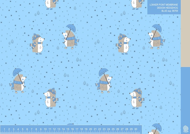 LOKKER POINT Membrane Design #HEDGEHOG BLUE
