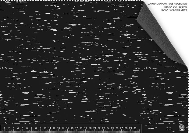 LOKKER COMFORT PLUS REFLECTIVE DESIGN DOTTED LINE BLACK/ GREY
