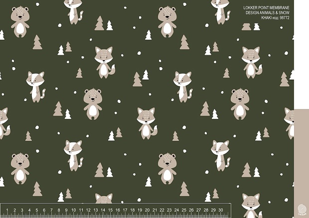 LOKKER POINT Membrane Design #ANIMALS & SNOW KHAKI