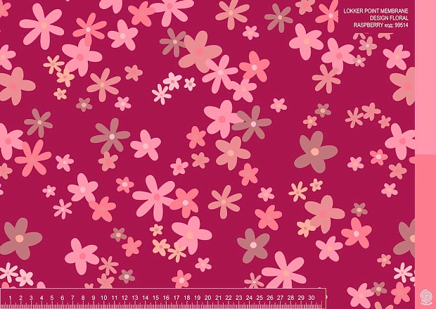 LOKKER POINT MEMBRANE DESIGN FLORAL RASPBERRY