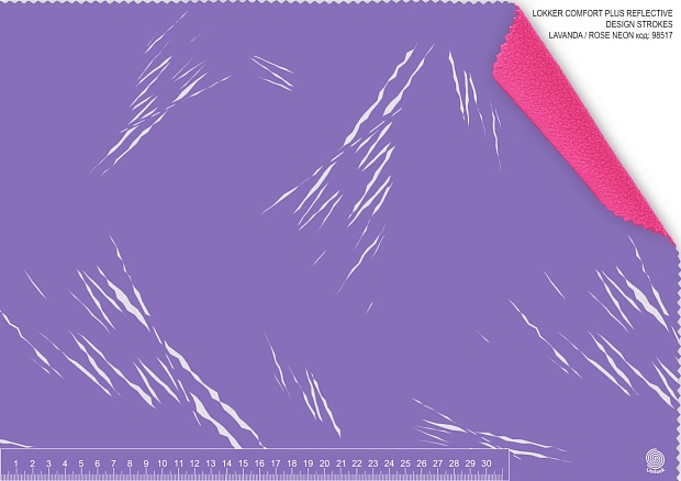 LOKKER COMFORT PLUS REFLECTIVE DESIGN STROKES LAVANDA/ ROSE NEON