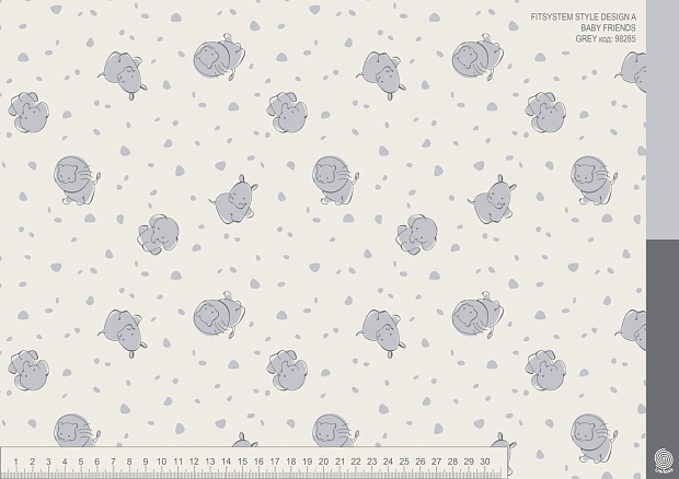 FITSYSTEM Style Design A BABY FRIENDS GREY
