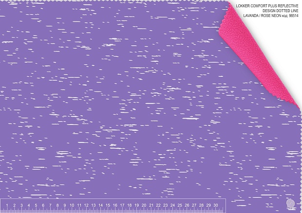 LOKKER COMFORT PLUS REFLECTIVE DESIGN DOTTED LINE LAVANDA/ ROSE NEON