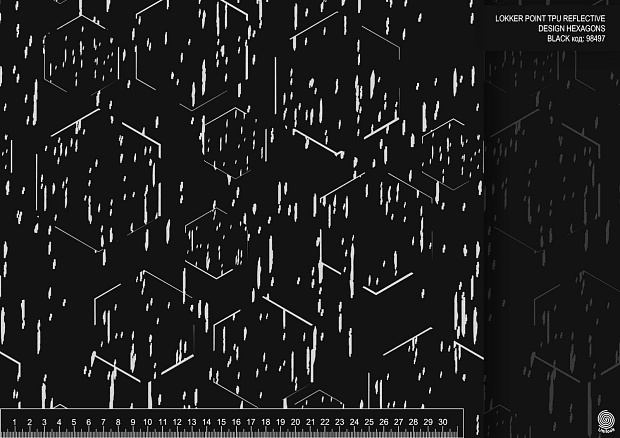 LOKKER POINT TPU REFLECTIVE DESIGN HEXAGONS BLACK