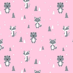 LOKKER POINT Membrane Design #ANIMALS & SNOW PINK