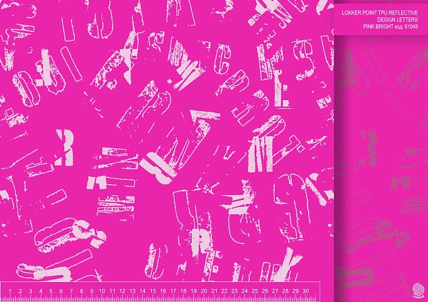 LOKKER POINT TPU REFLECTIVE DESIGN LETTERS PINK BRIGHT