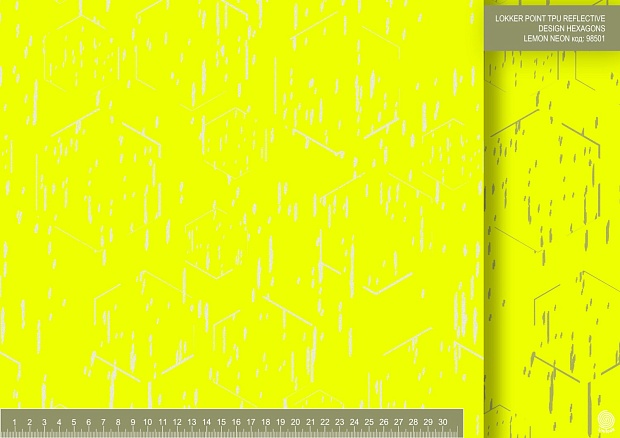 LOKKER POINT TPU REFLECTIVE DESIGN HEXAGONS LEMON NEON