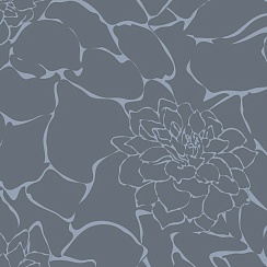 FITSYSTEM SOLO DESIGN DAHLIA FLOWERS GREY BLUE
