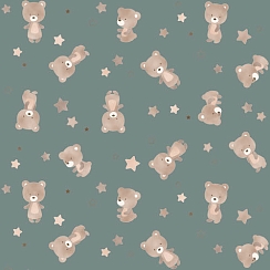 LOKKER POINT MEMBRANE DESIGN BEARS & STARS GREEN